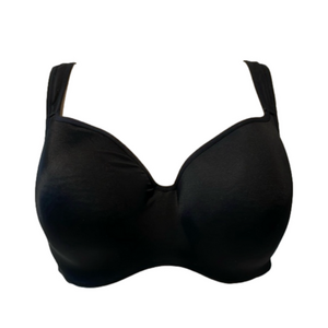 Cacique Smooth black underwire lightly padded black bra Sz 42D